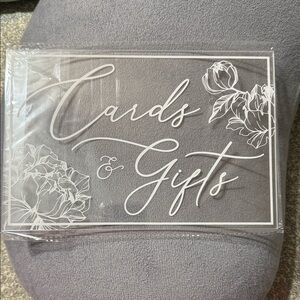 Clear Acrylic Cards & Gifts Sign